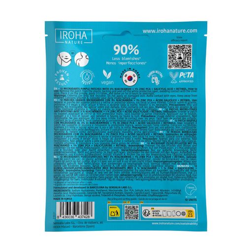 Точкові патчі проти прищів Iroha Nature Microdarts Pimple Patches з мікроголками, 12 шт