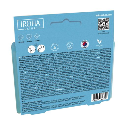 Набор Iroha Nature On The Go (патчи против прыщей, 33 шт + кейс с зеркалом, 1 шт)