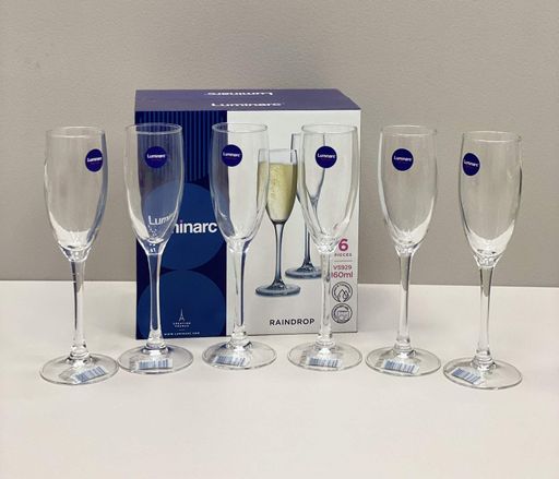 Набір келихів для шампанського 6 шт 160 мл Luminarc Raindrop V5929 (2060130)
