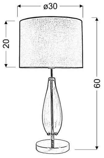 Настільна лампа Candellux Marrone 30x60 см Сріблясто-рожевий (41-01252) (2060169)