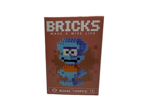 Дитячий конструктор 3D Bricks SpongeBob 145 деталей Синій (M3046) (2060203)
