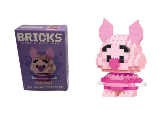 Дитячий конструктор 3D Bricks Вінні Пух 135 деталей Рожевий (M3020) (2060241)