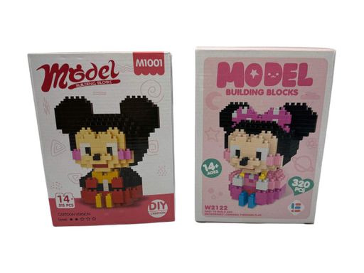 Дитячий конструктор 3D Model Mickey Mouse 633 деталей 2 шт Різнокольоровий (W2122M1001) (2060246)