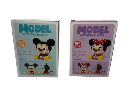 Дитячий конструктор 3D Model Mickey Mouse 804 деталей 2 шт Різнокольоровий (W21072108) (2060247)