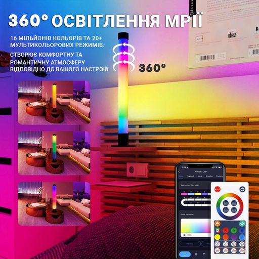 Світлодіодні RGB панелі Inspire S006B 80LED Black (2061246)