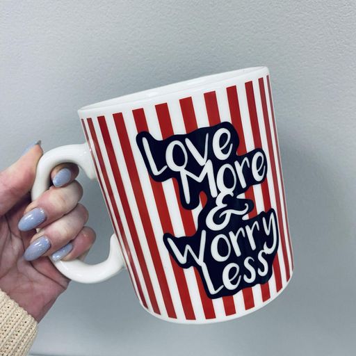 Чашка керамічна OLens 3229 800 мл Love more&worry less XXL (2061847)