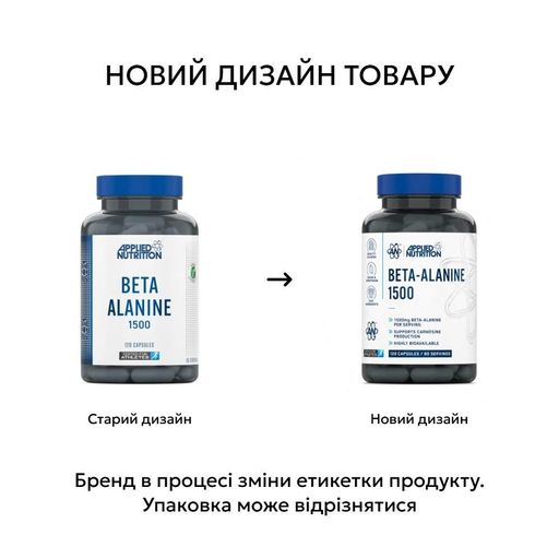 Бета-аланін Applied Nutrition Beta-Alanine 1500, 120 капсул (2061859)