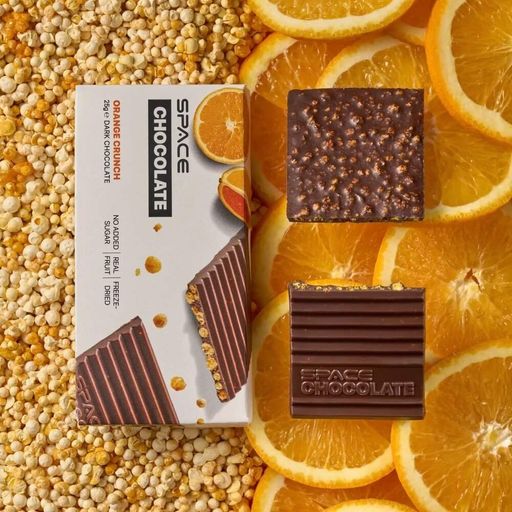 Темный шоколад Spacefood Space Chocolate Orange Crunch, 25 грамм - Апельсин (2061887)