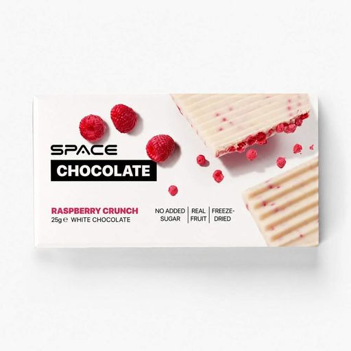 Блок білого шоколаду Spacefood Space Chocolate Raspberry Crunch, 10*25 грам - Малина (2061899)