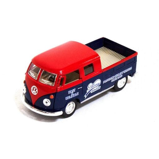 Машинка Volkswagen Bus Double Cab Pickup Delivery 1963 Kinsmart KT5396W инерционная, 1:34 Красный (2062887)
