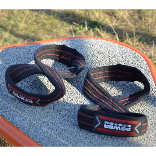 Лямки для тяги "Figure 8" Power System 3405RD-5 Black/Red, L/XL (2062931)