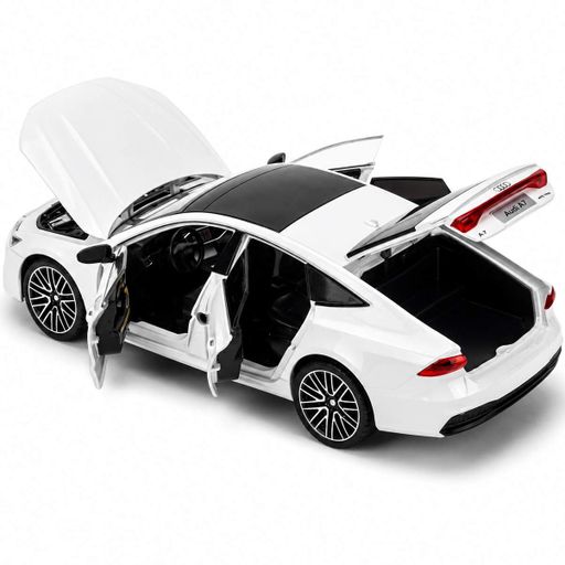 Іграшкова модель Audi A7 1:24 з металу, машинка зі світлом та звуком, інерційна, відкриваються двері для дітей (2063260)