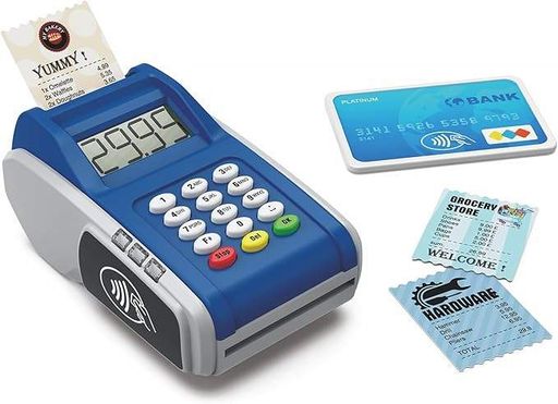 Детская касса супермаркет на батарейках POS-терминал, оплата картой, звук, свет, печать чека (2063268)