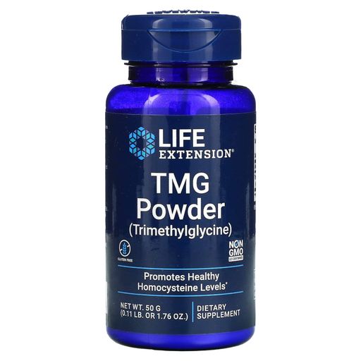 Триметилгліцин, TMG (Trimethylglycine), порошок, 50 г Life Extension vit0001704 (2063620)