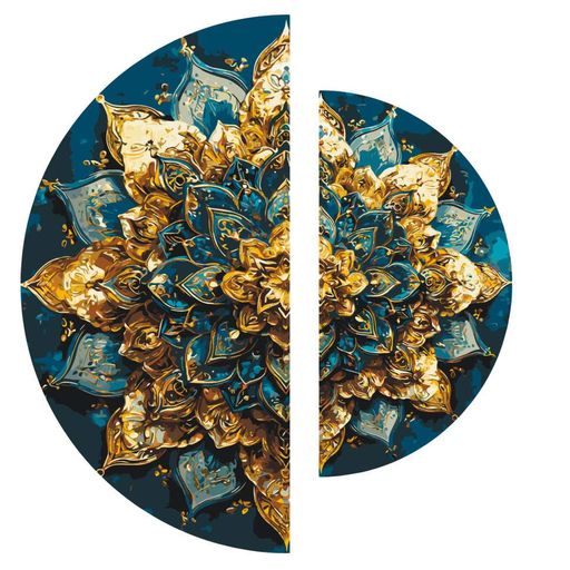 Картина по номерам "Орнамент вечного сияния" Origami OSR1016 с красками металлик 67х67 см (2063652)