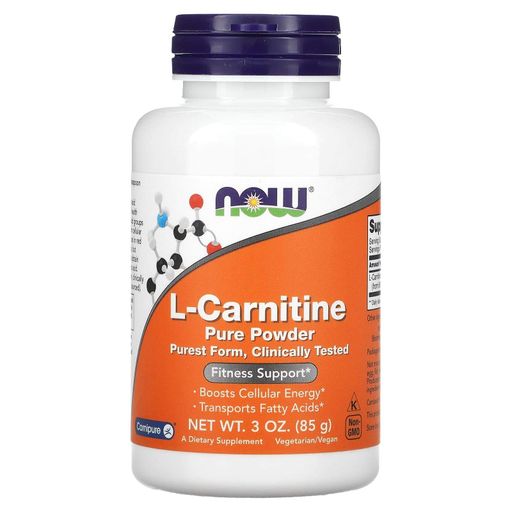 L-карнитин, L-Carnitine, чистый порошок, 85 г Now Foods vit0002012 (2063785)
