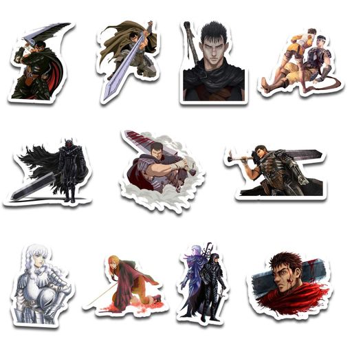 Стікерпак Набір наклейок GeekLand Берсерк Berserk 45 штук SP B 01 (2064059)