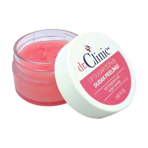 Сахарный скраб для губ Dr.Clinic Lip Sugar Scrub с ароматом клубники и сахарными гранулами, 20 г