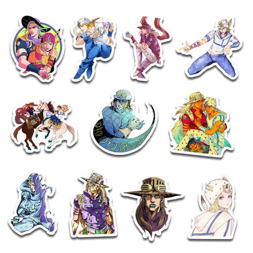 Стикерпак Набор наклеек GeekLand ДжоДжо Гонка Стальной шар JoJo Steel Ball Run 45 штук SP JJ 01 (2064175)