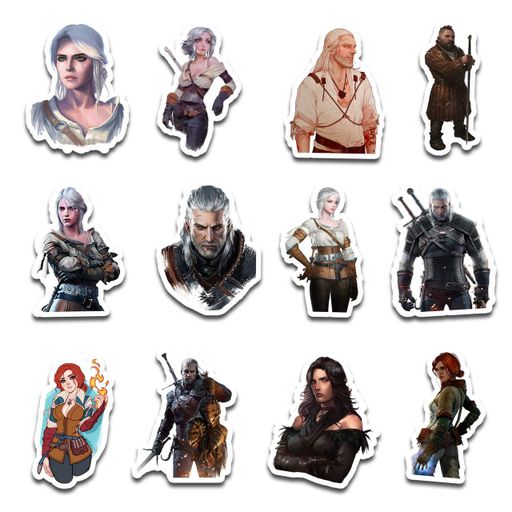 Стікерпак Набір наклейок GeekLand Відьмак The Witcher 45 штук SP TW 01 (2064178)