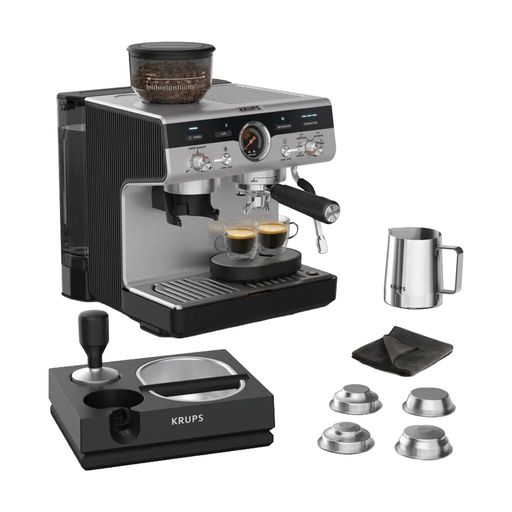 Кавоварка ріжкова Krups Precision+ чорно-сіра, 3.5 л (XP804T10)