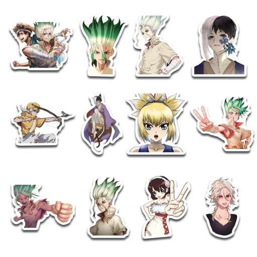 Стікерпак Набір наклейок GeekLand Доктор Стоун Dr. Stone 45 штук SP DrS 01 (2064294)