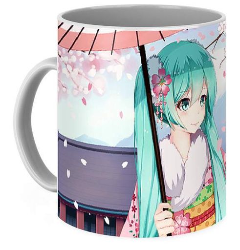 Кухоль Вокалоїди Vocaloid Хацуне Міку Hatsune Miku квітка сакури VC 02.09 (2066252)
