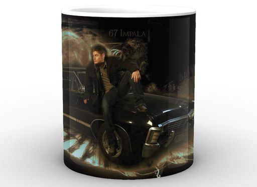 Кружка GeekLand біла Надприродне Supernatural Дін на Імпалі SN.02.017.607 (2066801)