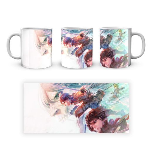 Кружка GeekLand Атака Титанов Attack on Titan Эрен Микаса Армин в бою AT.02.71 (2071941)