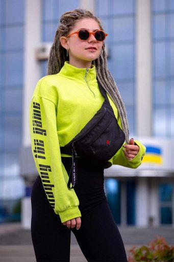 Жіноча Сумка Бананка Барсетка Через Плече Without з Принтом Rose Black (2072488)