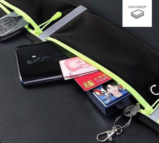 Сумка для бігу Спортивна сумка на пояс EasyRun Вологостійка Black (TU050327) (2072824)