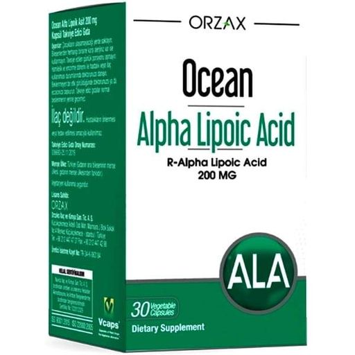 Альфа-ліпоєва кислота Orzax Ocean Alpha Lipoic Acid 200 mg 30 Veg Caps (2073349)