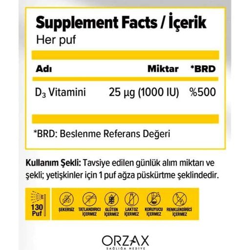 Вітамін D Orzax Ocean Vitamin D3 1000 IU 50 ml /1000 servings/ (2073360)