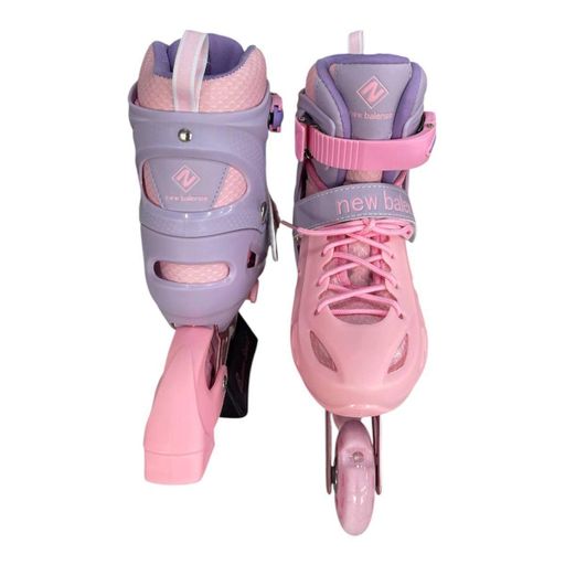 Ролики дитячі розсувні LBX301 Pink Violet світні колеса ABEC-7 регулювання 34-38 з гальмом (2073533)
