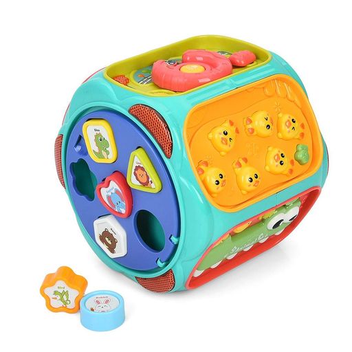 Интерактивная развивающая игра-куб 856 со звуком, светом и сортерами (2073570)