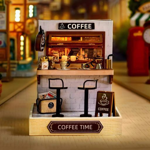 3D конструктор Румбокс "Время кофе" своими руками, световые эффекты (QT-048) (2074015)