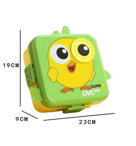 Герметичний дитячий ланч-бокс «Chicken» 1590 мл Салатовий (2074028)