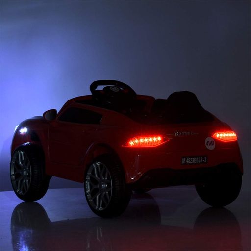 Детский электромобиль Bambi Racer с кожаным сиденьем, пультом 2.4G и амортизаторами, красного цвета (2074034)