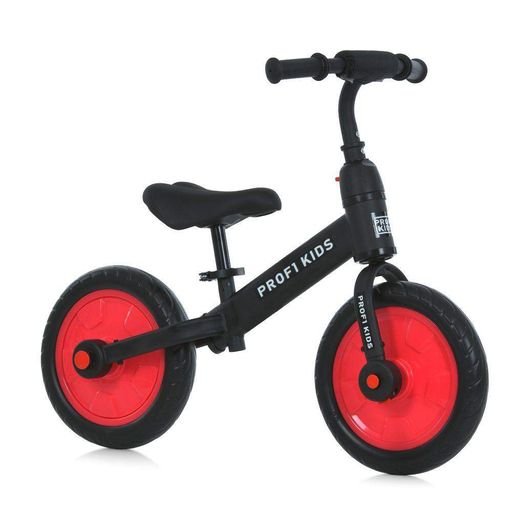 Беговел-велосипед для детей MBB 1012-3 PROFI KIDS 12 дюймов, колёса EVA, эксцентрик, черно-красный (2074128)