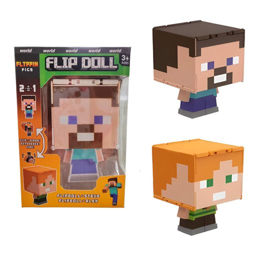 Фігурка-перевертень Minecraft Стів та Алекс 2в1 (A111) (2074217)