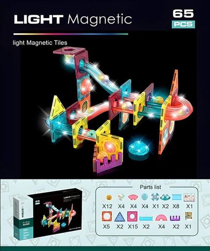 Конструктор магнитный DIY Magnetic Building Blocks на 65 деталей (СН1171) (2074368)
