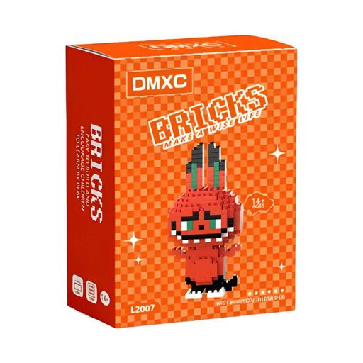 Детский конструктор Bricks Зайчик Лабубу красный на 150 деталей (2007) (2074571)