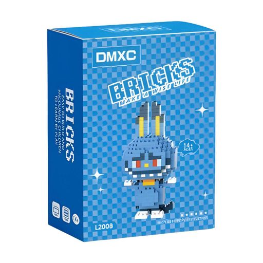 Дитячий конструктор Bricks Зайчик Лабубу блакитний на 150 деталей (2008) (2074572)