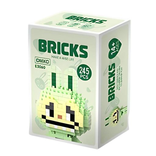 Детский конструктор Bricks Зайчик Лабубу зеленый на 245 деталей (E3060) (2074892)