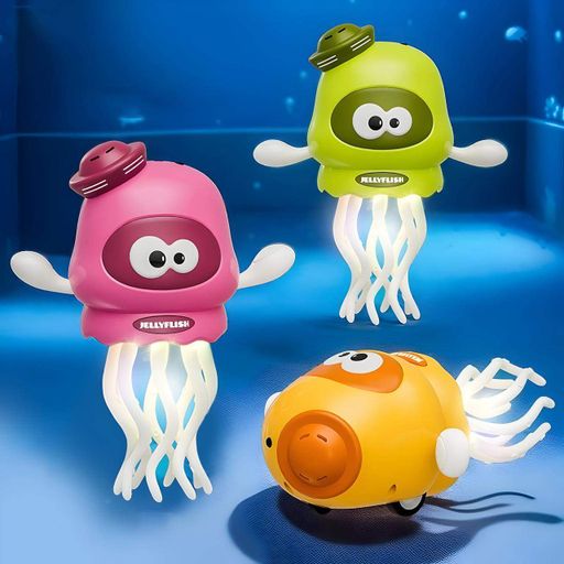 Детская игрушка танцующий осьминог со звуком и светом желтый (726) (2074937)