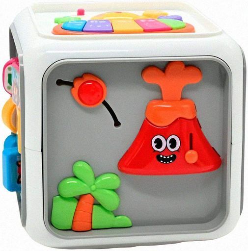 Музыкальный развивающий куб WToys 25462 – украинская озвучка, песни, сказки, загадки, стишки, звуки животных,цифры, подсветка , (2074988)