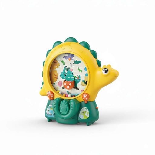Игра с шариками 899-71 Y Динозавр с подсветкой, веселой мелодией и управляемой корзиной для детей от 3 лет, желтая (2075059)