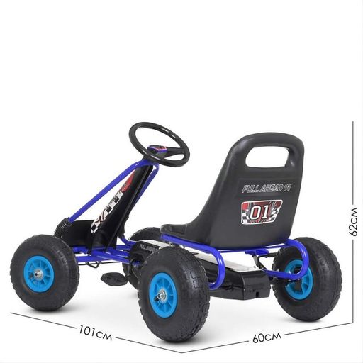 Bambi Kart M 0645(2)-8 – педальний картинг для дітей, ручне гальмо, ланцюговий привід, регульоване сидіння, рожевий (2075290)