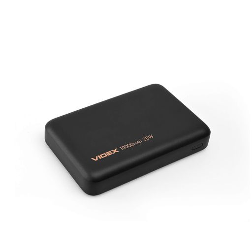 Повербанк VIDEX 10000mAh з бездротовою зарядкою 15W чорний для смартфонів та планшетів (2075330)