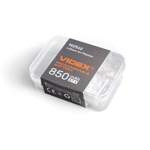 Акумулятор VIDEX Li-pol 850mAh 3.7V для налобных ліхтарів запасное питание (2075360)